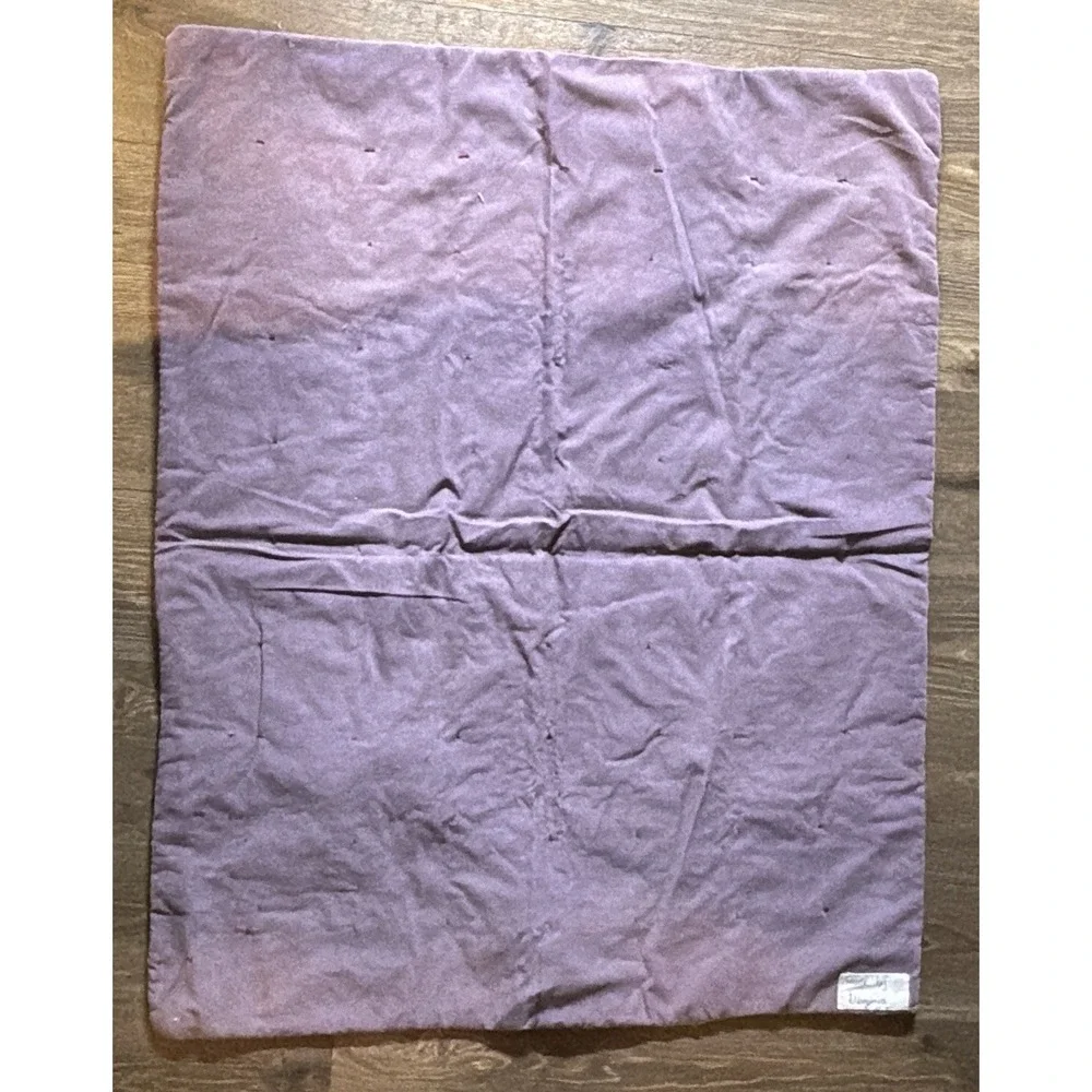 Vintage Multicolor Quilt, Yarn‎ Tied, Signed By Artist 44x36